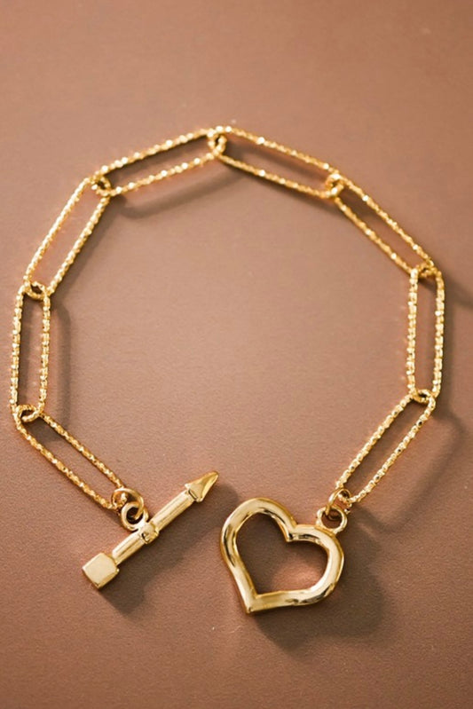 Heart Chain Link Bracelet